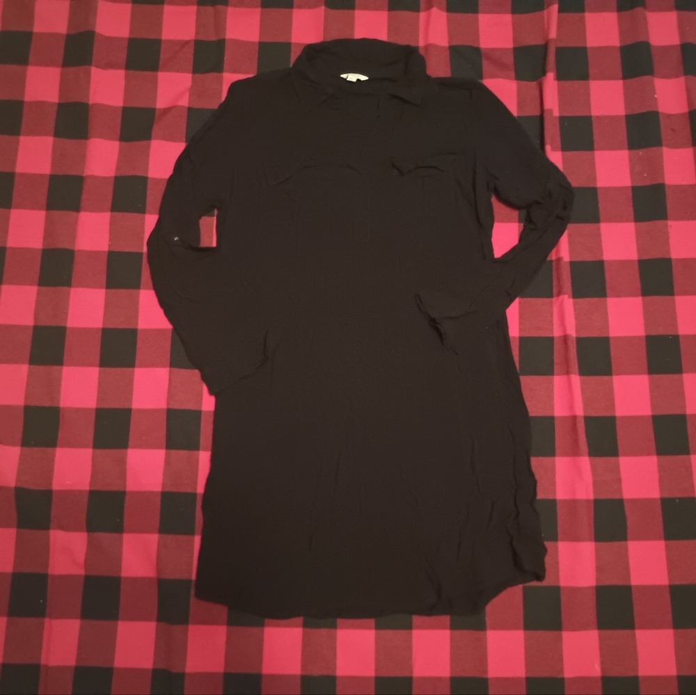 Black shirt dress